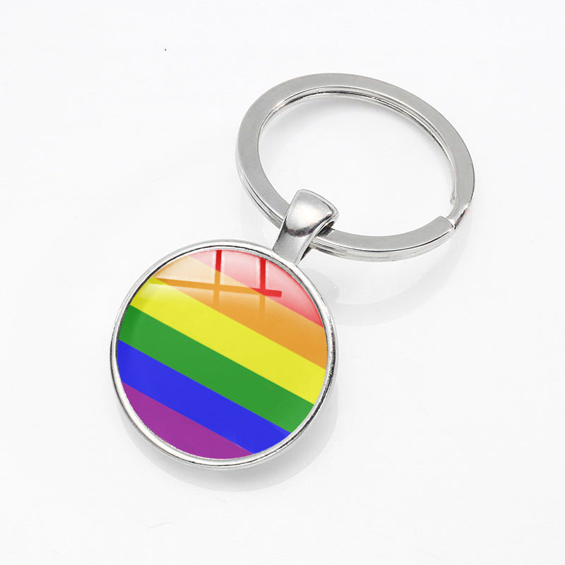 Wholesale Rainbow LGBT Zinc Alloy Keychain
